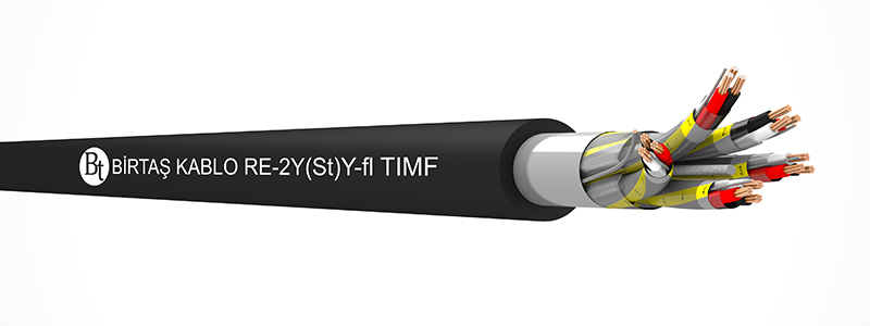 RE-2Y(St)Y-fl TIMF    70°C  /  300 V Cu-PE-ISCR-OSCR-PVC